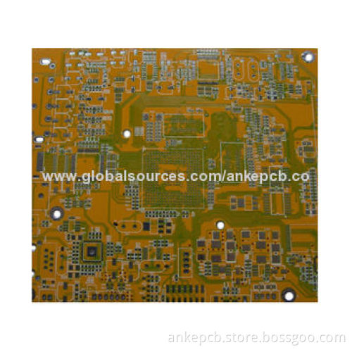 Multilayer PCB with yellow soldermask, quick-turn and mass production